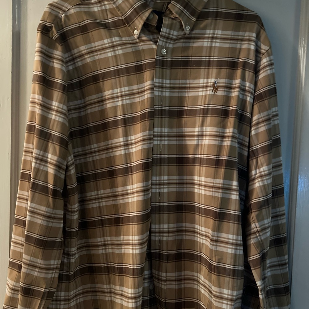 Ralph Lauren Men's Brown Plaid Shirt